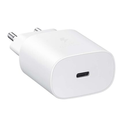 Samsung Original 25W, Type C, Power Adapter White
